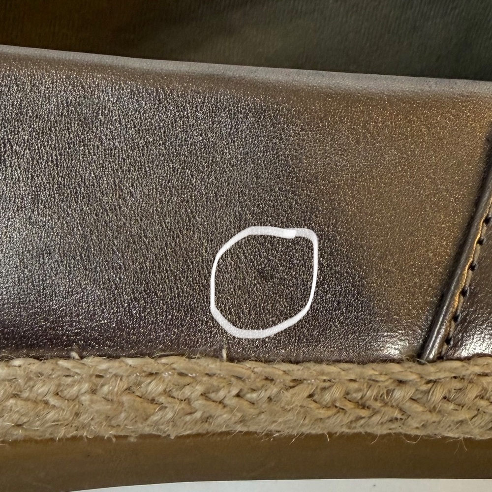 Clarks Collection Danelly Adira Metallic Espadrille Loafer Flats Pewter Gold 8.5 - Picture 14 of 15